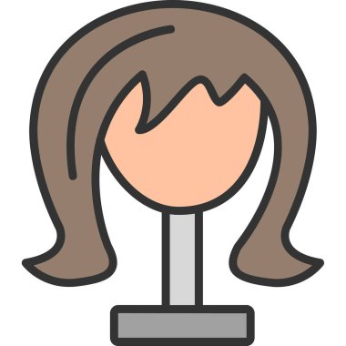 Peruk. Web simgesi basit tasarım                