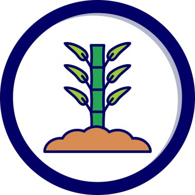 Bamboo icon, vector illustration simple design