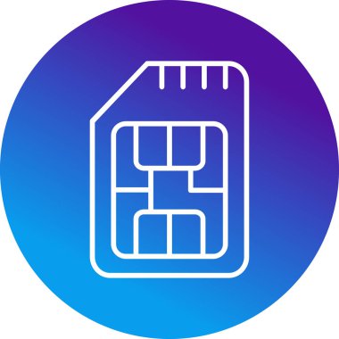 Sim Kart web simgesi, vektör illüstrasyonu