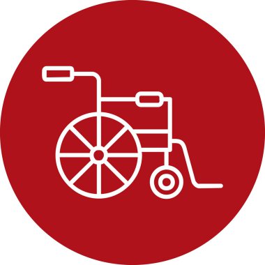 Tekerlekli sandalye web simgesinin vektör çizimi
