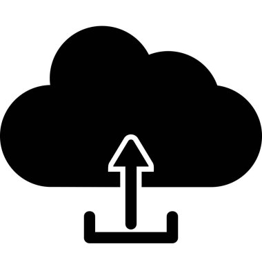 Bulut simge vektör çizim upload          