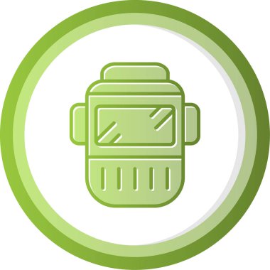 Kaynak maskesi. Web simgesi basit illüstrasyon                   