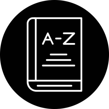 kitap simgesi, gramer konsepti, vektör illüstrasyonu