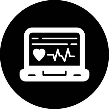 Düz biçimli kardiyoloji simgesi 