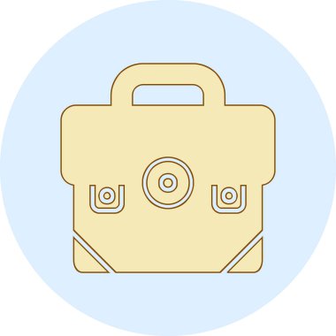 Bavul. Web simgesi basit illüstrasyon 