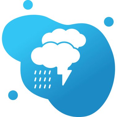 Fırtına web simgesi, vektör çizim 