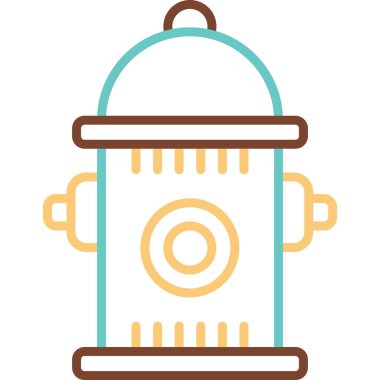 Yangın musluğu simgesinin vektör illüstrasyonu           