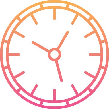 Saat simgesi, vektör illüstrasyonu basit tasarım