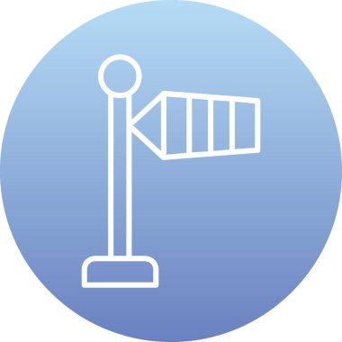 Modern Rüzgar İşareti simgesinin vektör illüstrasyonu                