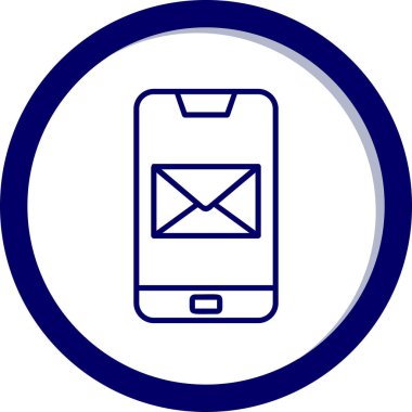 Telefon mesajı simge vektör çizim