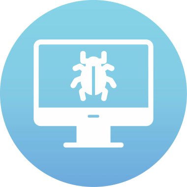 bilgisayar ekranı simgesi, vektör illüstrasyonu basit tasarım