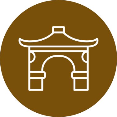 Çin geleneksel kemer ağ illüstrasyon tasarımı