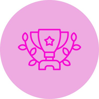 Kupa simgesi, vektör illüstrasyonu basit tasarım