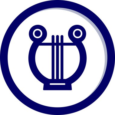 Lyre simgesinin vektör illüstrasyon tasarımı           