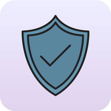 kalkan simgesi web basit illüstrasyon