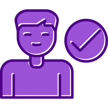 Onaylanmış Adaylar web simgesi vektör illüstrasyonu