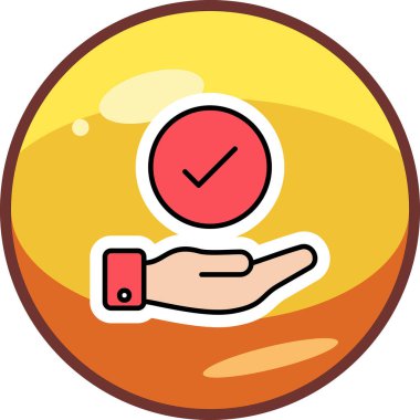 Yapılan İş simgesinin vektör illüstrasyonu