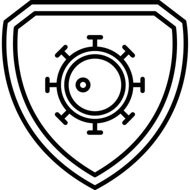 Antivirüs web simgesi, vektör çizimi