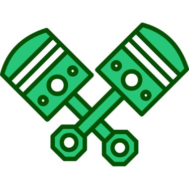 Pistons simgesi, vektör illüstrasyonu basit tasarım