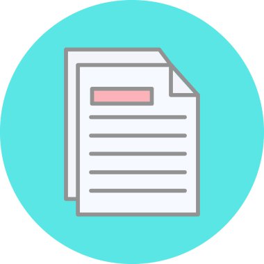 belge dosya simgesi düz biçimli 