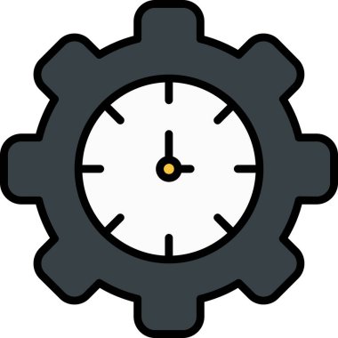 zaman yönetimi simgesi, vektör illüstrasyonu                 