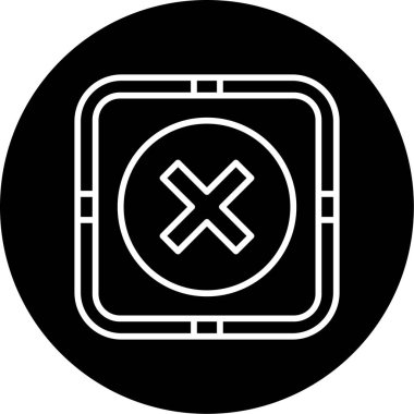 çapraz iptal simgesi, vektör illüstrasyonu 