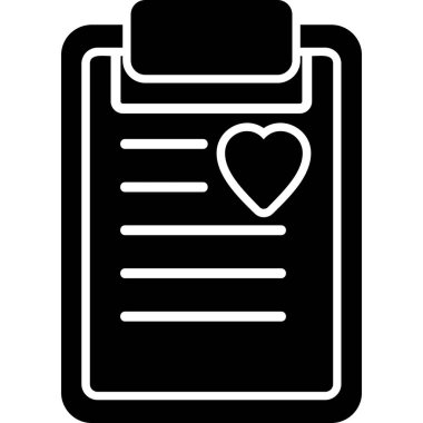 sağlık raporu simgesi vektör illüstrasyon 