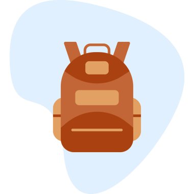 Sırt çantası. Web simgesi basit illüstrasyon