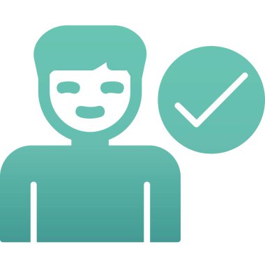 Onaylanmış Adaylar web simgesi vektör illüstrasyonu