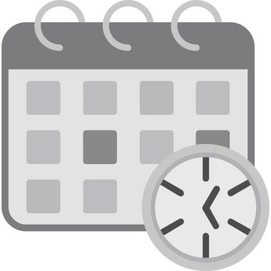 Zamanlama simgesi, vektör illüstrasyonu