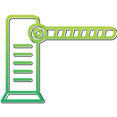 Güvenlik Kapısı Web Simgesi. Basit Vektör İllüstrasyonu