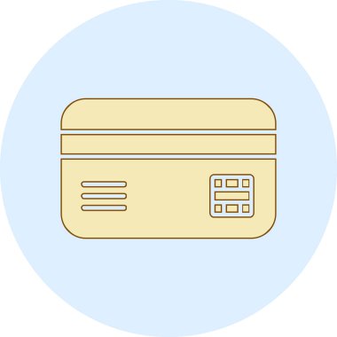 Kredi Kartı. Web simgesi basit illüstrasyon 