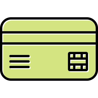 Kredi Kartı. Web simgesi basit illüstrasyon 