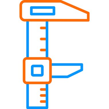 calliper simgesi, vektör illüstrasyonu basit tasarım