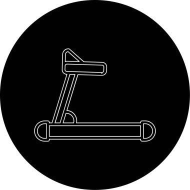 koşu bandı web simgesi, vektör çizim 