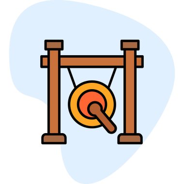 gong simgesi web basit illüstrasyon