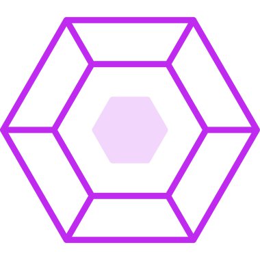 Altıgen simgesi, web düğmesi, katı vektör tasarımı