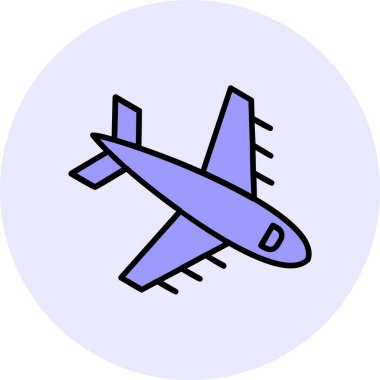  Uçak. Web simgesi basit illüstrasyon