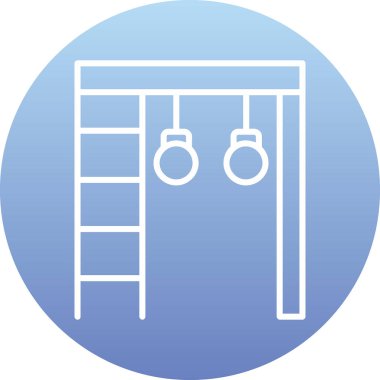 Spor Salonu Çubukları web simgesi, vektör illüstrasyonu 