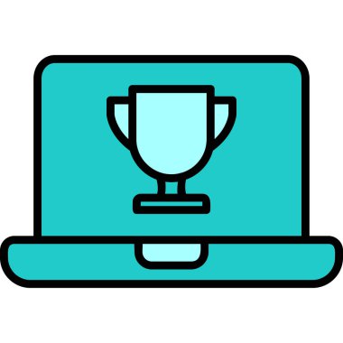 dizüstü bilgisayar simgesi, vektör illüstrasyonu basit tasarım