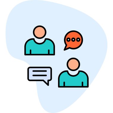 sohbet simgesi, vektör illüstrasyonu basit tasarım