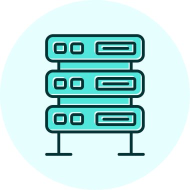 Sunucu. Web simgesi basit illüstrasyon