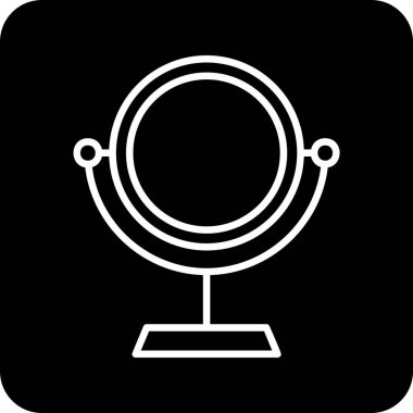 Ayna simgesinin vektör illüstrasyonu 