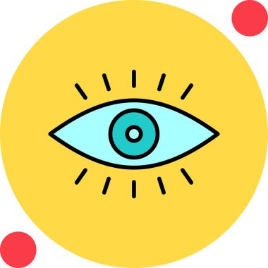 vizyon. Web simgesi basit illüstrasyon