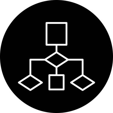 Akış Çizelgesi simgesi, vektör illüstrasyonu             