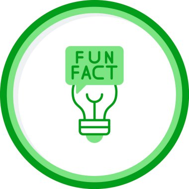 Eğlenceli Gerçekler konuşma balonu web simgesi, vektör illüstrasyonu