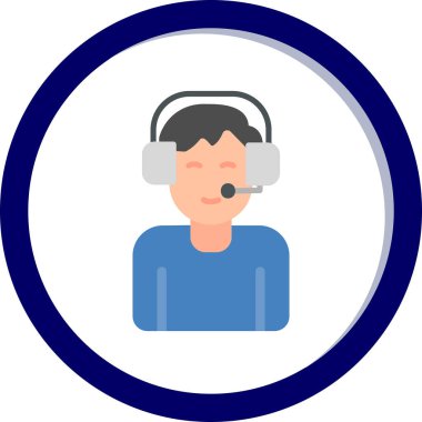 çağrı merkezi operatör simgesi illüstrasyonu 