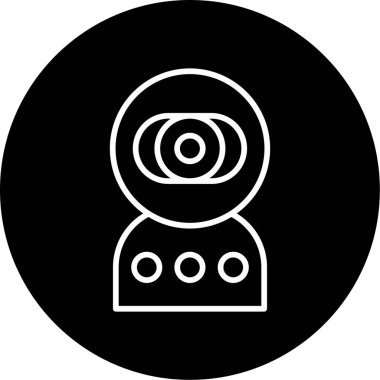 Ip Kamera simgesi, basit vektör illüstrasyonu 