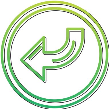 Ok simgesini, vektör illüstrasyonunu geri ver 