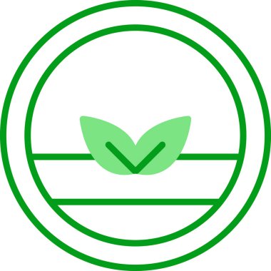 Vegan logosu, vektör çizimi basit tasarım